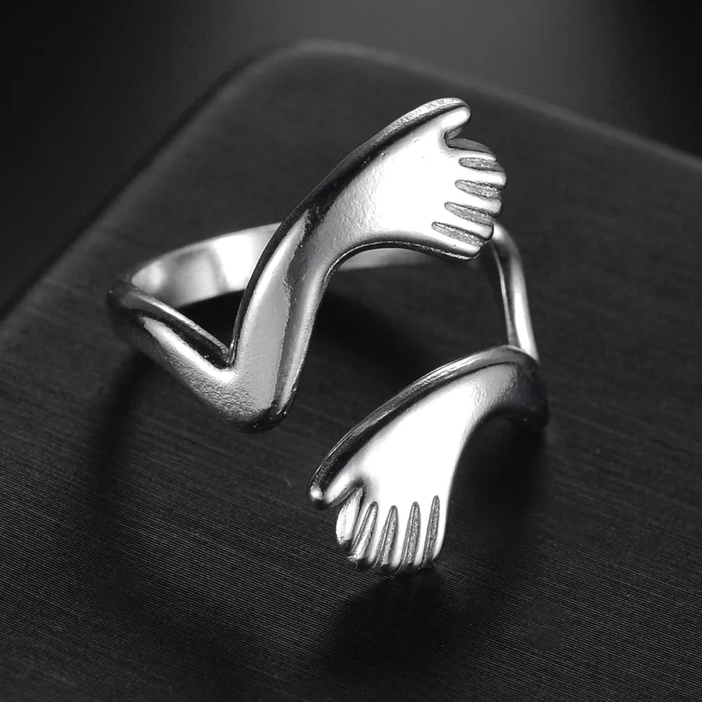 Bagues à main réglables pour femmes, amour romantique, amour créatif pour toujours, matiques ouvertes, bijoux exquis, cadeau de fête