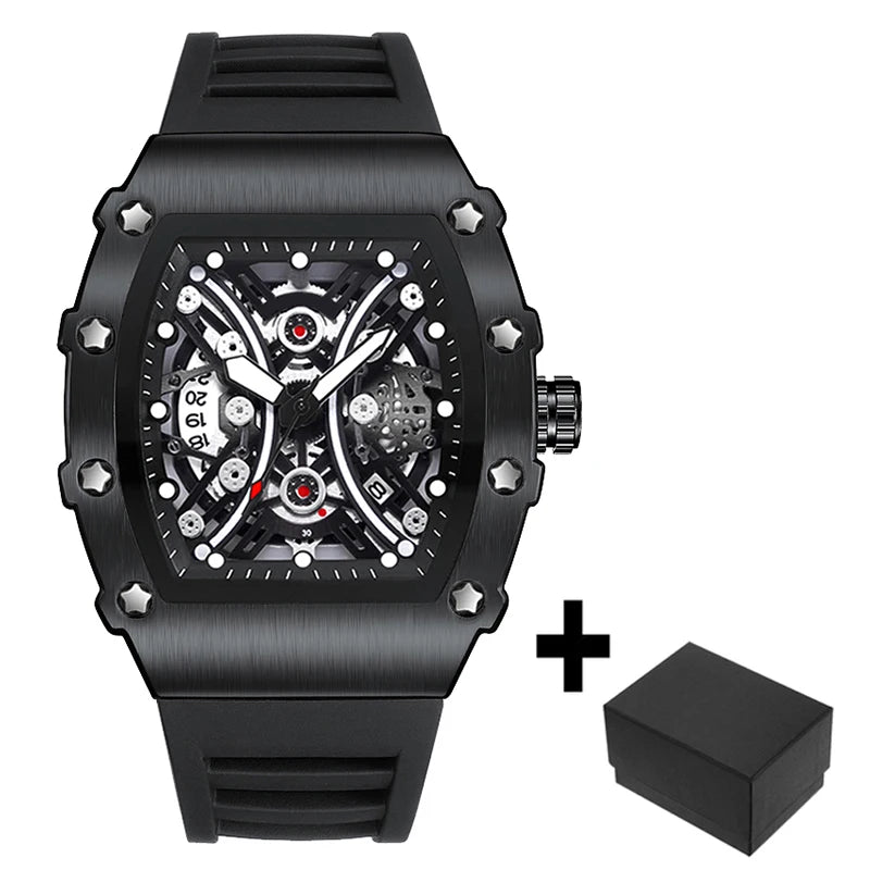 Montre-bracelet à quartz étanche pour homme, montres à cadran noir, date automatique, horloge murale, modules à la mode, marque de luxe, livraison directe