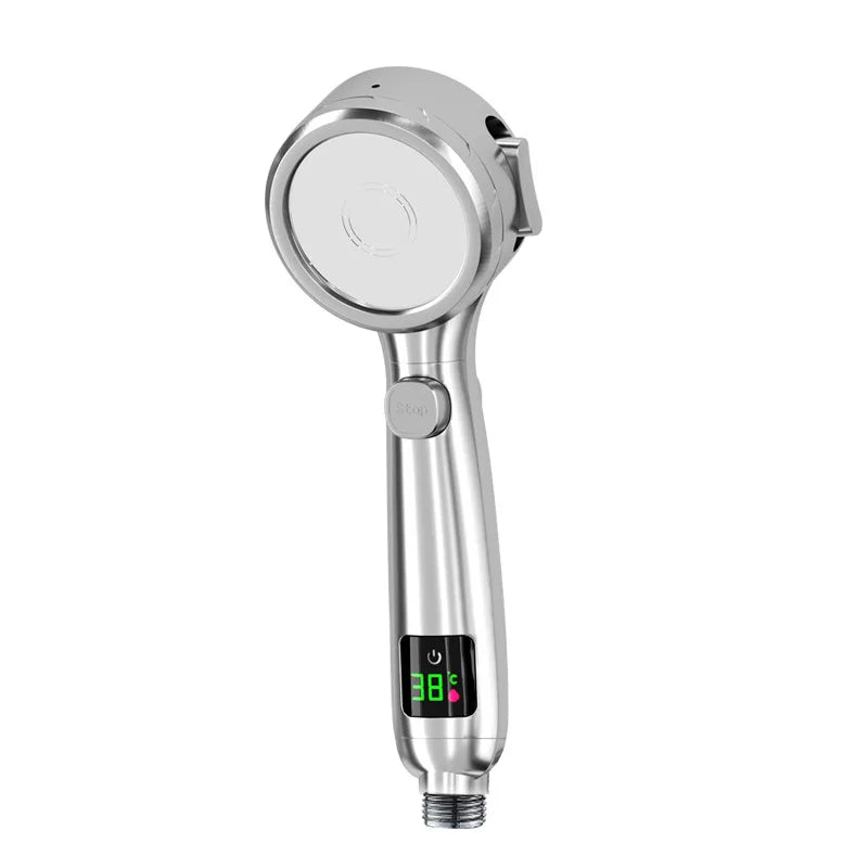 Samodra affichage du température Douchekop portable Geen Opladen véritableiste Badkamer Hoge Druk Waterbesparende 4 Modes Douchekop