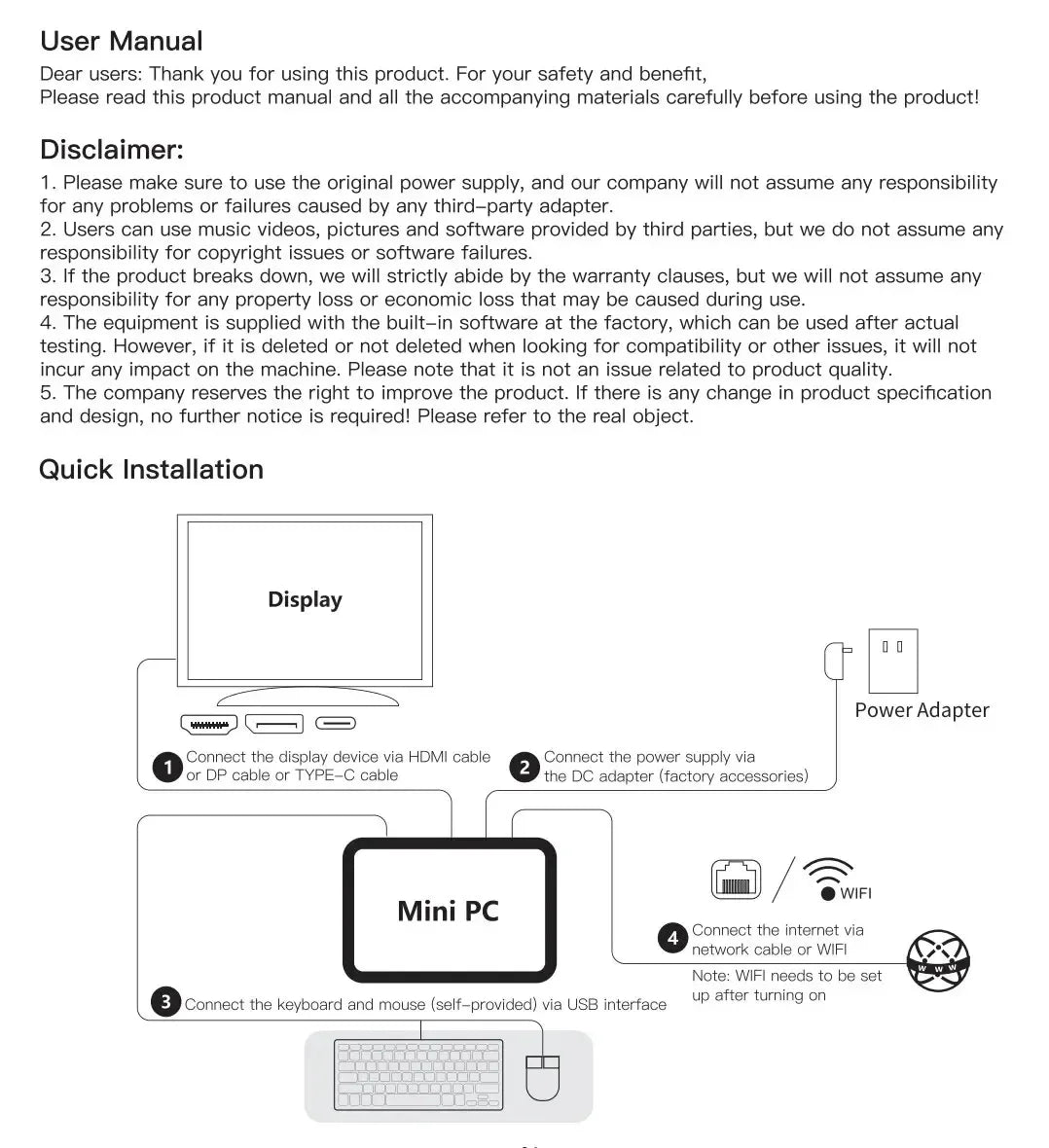 Windows 11 Pro Intel Core i9 8950HK Mini PC 16GB DDR4 1TB SSD PC Gamer ordinateur double WIFI 6 BT5.2 4K HD Mini PC de jeu de bureau