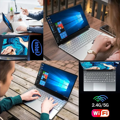 Ordinateur portable Windows 11 Ultra mince 14.1 "12GB RAM 512GB 1 to SSD Intel A3950 ordinateur portable Gamer 1920*1080 ordinateur d'étude de bureau PC