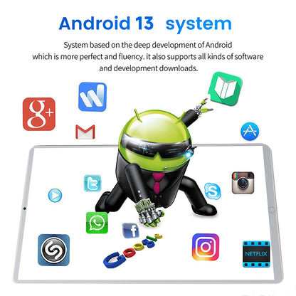 Tablette PC Android 2025, réseau MTK6797, 10.36 pouces, 5G, 16 Go de RAM, 1 To, Dean, 12000mAh, WiFi, 10 cœurs, Bluetooth, nouveau, 13.0