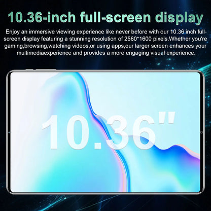 2025 5G tablette Android 13.0 tout neuf 10.36 pouces 16GB RAM 1TB ROM tablette 16MP 32MP 12000mAh 10 cœurs WIFI Bluetooth réseau tablette