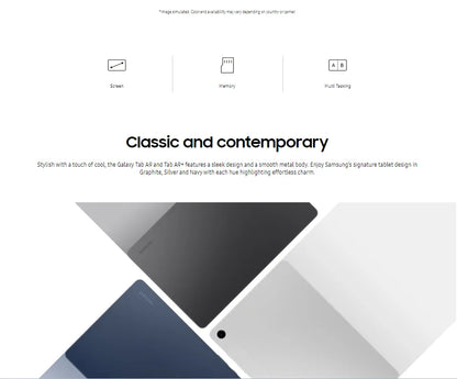 Samsung Galaxy Tab A9 WIFI Tablette 4 Go 64 Go MediaTek Octa Core Processeur 8.7 "WXGA + TFT Affichage 5100mAh Capacité de la batterie SM-X110