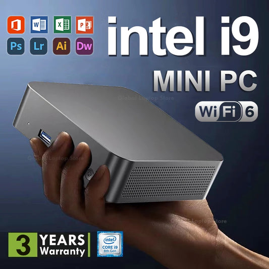 Mini PC Windows 11 Pro, Intel Core i9, 8950Ian, 16 Go DDR4, 1 To SSD, Pocket Computer, Type-C, 4K Gamer Desktop, Gaming Computer, WiFi 6
