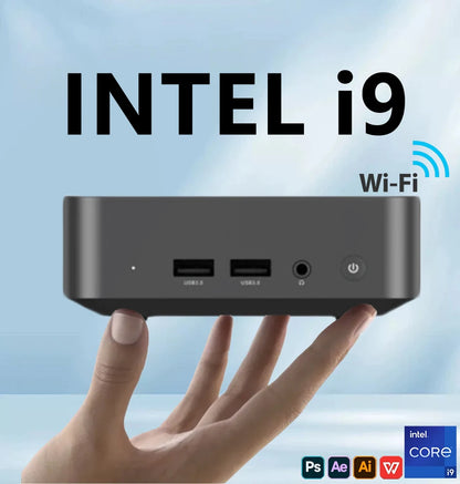 Nouveau MINI ordinateur Intel Core i9 8950HK 16GB DDR4 + 1/2 to M.2 SSD Windows11 Mini ordinateur de jeu ordinateur de bureau Support 4K HD