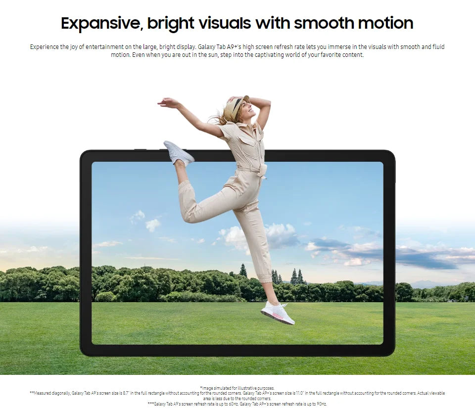 Samsung Galaxy Tab A9 WIFI Tablette 4 Go 64 Go MediaTek Octa Core Processeur 8.7 "WXGA + TFT Affichage 5100mAh Capacité de la batterie SM-X110