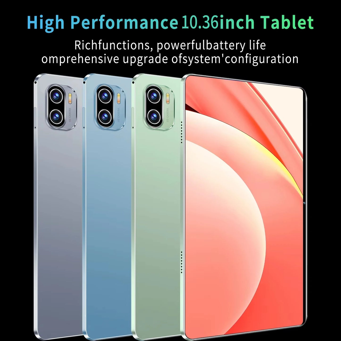 Tablette PC Android 2025, réseau MTK6797, 10.36 pouces, 5G, 16 Go de RAM, 1 To, Dean, 12000mAh, WiFi, 10 cœurs, Bluetooth, nouveau, 13.0