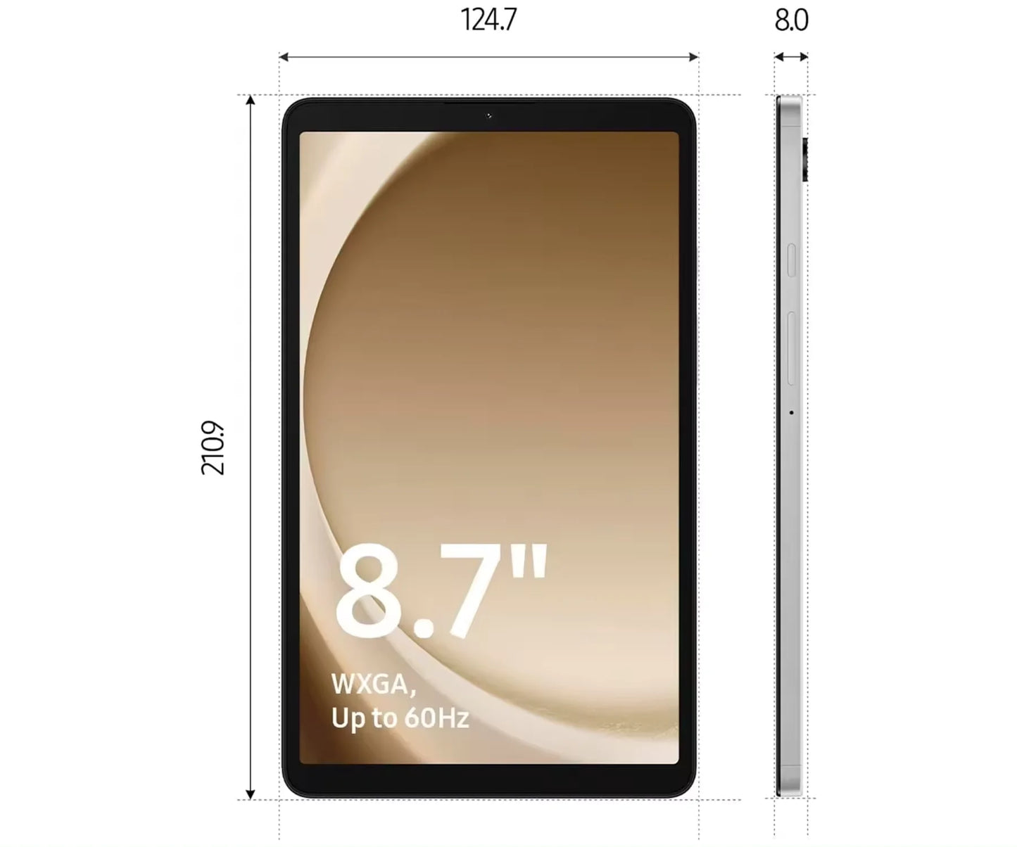 Samsung Galaxy Tab A9 WIFI Tablette 4 Go 64 Go MediaTek Octa Core Processeur 8.7 "WXGA + TFT Affichage 5100mAh Capacité de la batterie SM-X110