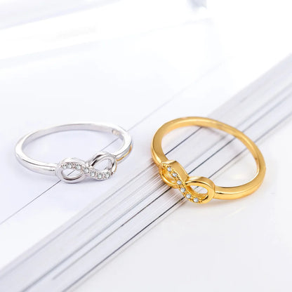 Bague en argent Sterling 925, Double amour, 8 mots, or 18k, pour femmes, bijoux à la mode, cadeau, nouvelle collection