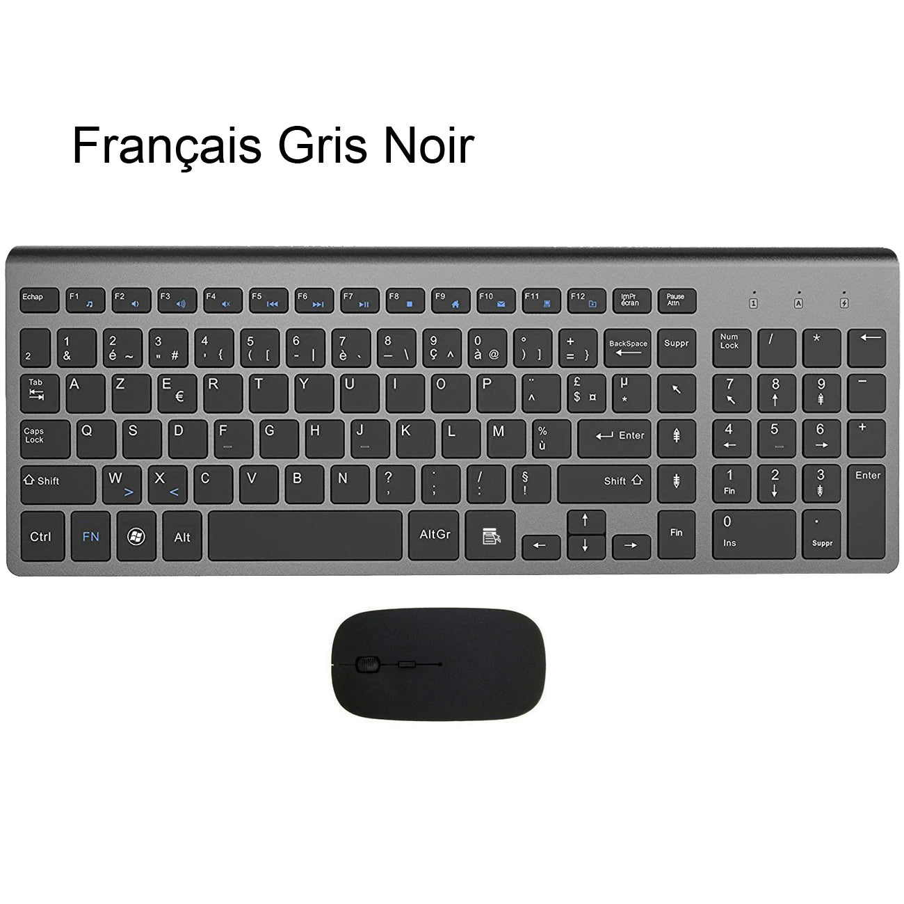 Clavier et souris sans fil ultra-mince Chlor102 prédire, à faible bruit, pour Mac Pc P1 XP/7/10 TV Box