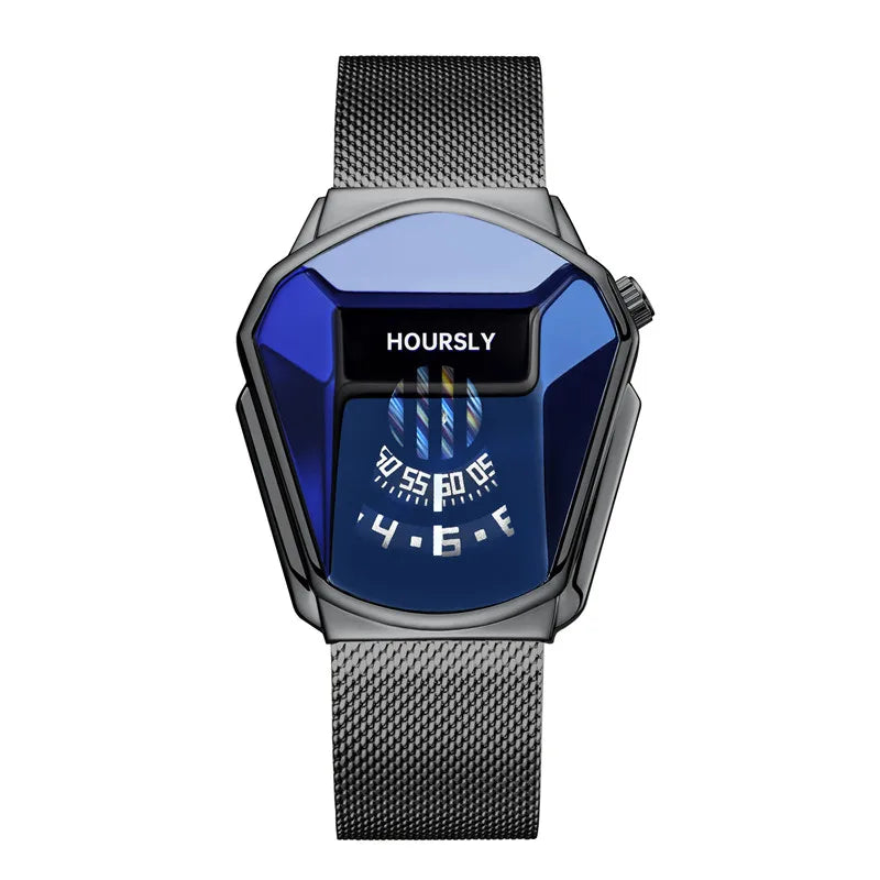 Montre-bracelet de luxe pour hommes, marque tendance, Cool, technologie en acier inoxydable, à Quartz, à la mode, 2024
