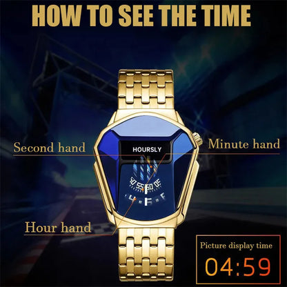 Montre-bracelet de luxe pour hommes, marque tendance, Cool, technologie en acier inoxydable, à Quartz, à la mode, 2024