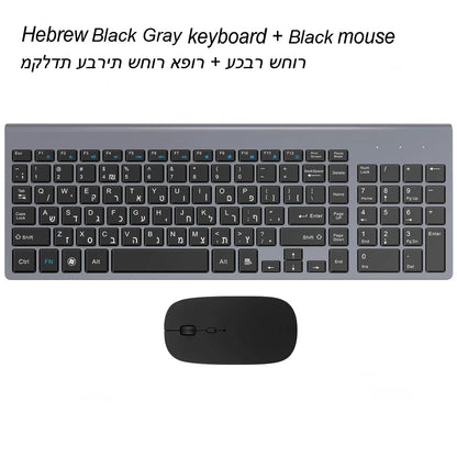 Clavier et souris sans fil ultra-mince Chlor102 prédire, à faible bruit, pour Mac Pc P1 XP/7/10 TV Box
