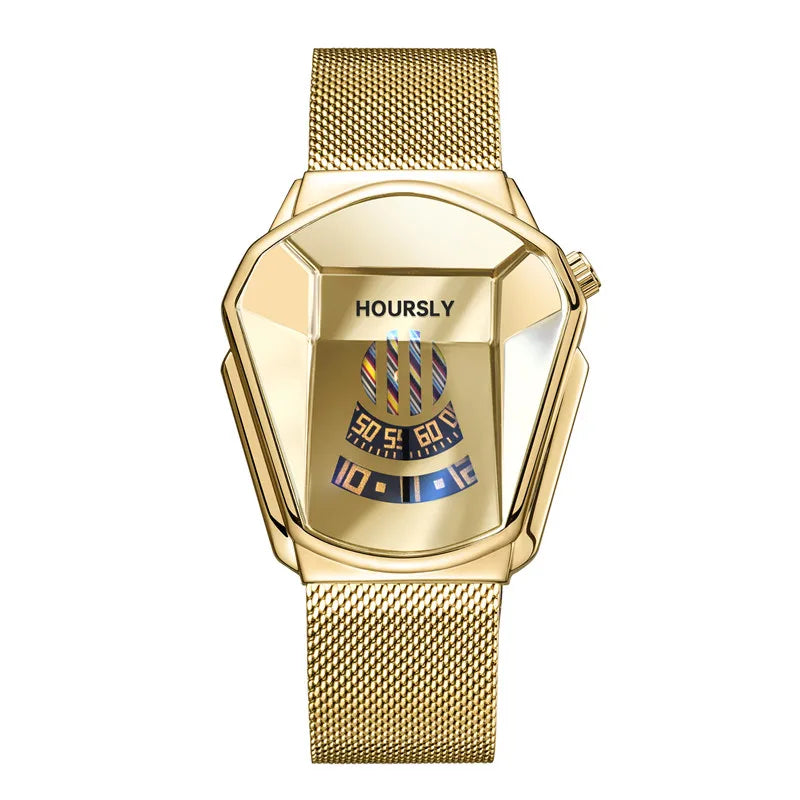Montre-bracelet de luxe pour hommes, marque tendance, Cool, technologie en acier inoxydable, à Quartz, à la mode, 2024