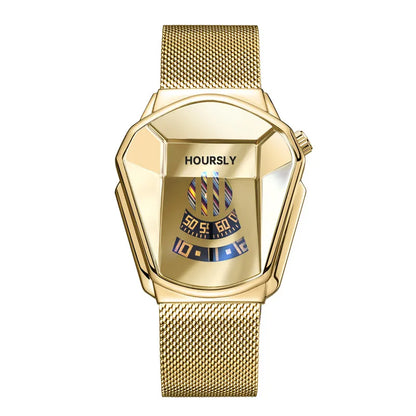 Montre-bracelet de luxe pour hommes, marque tendance, Cool, technologie en acier inoxydable, à Quartz, à la mode, 2024
