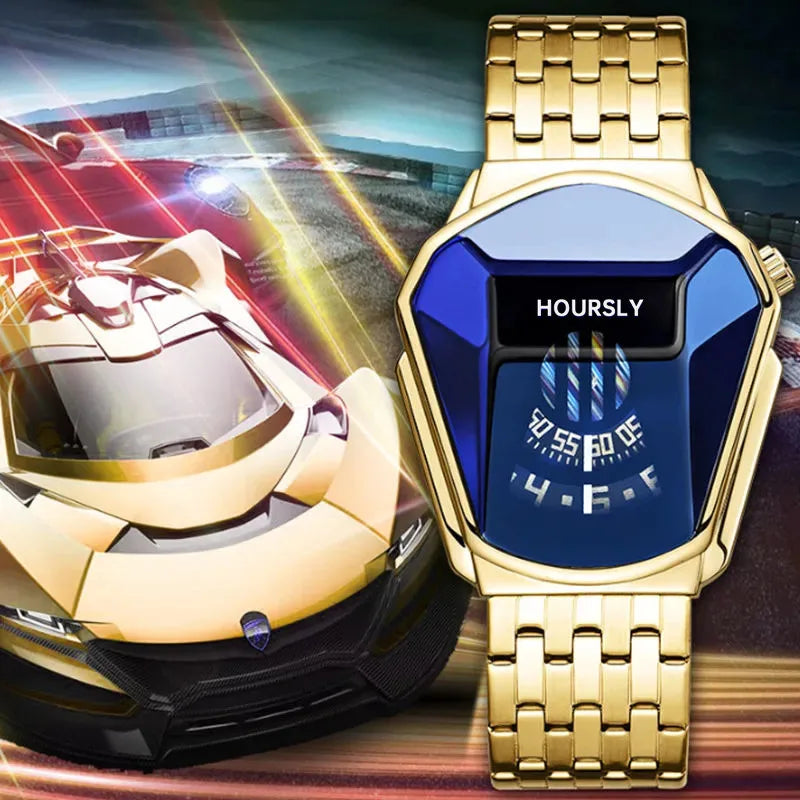 Montre-bracelet de luxe pour hommes, marque tendance, Cool, technologie en acier inoxydable, à Quartz, à la mode, 2024