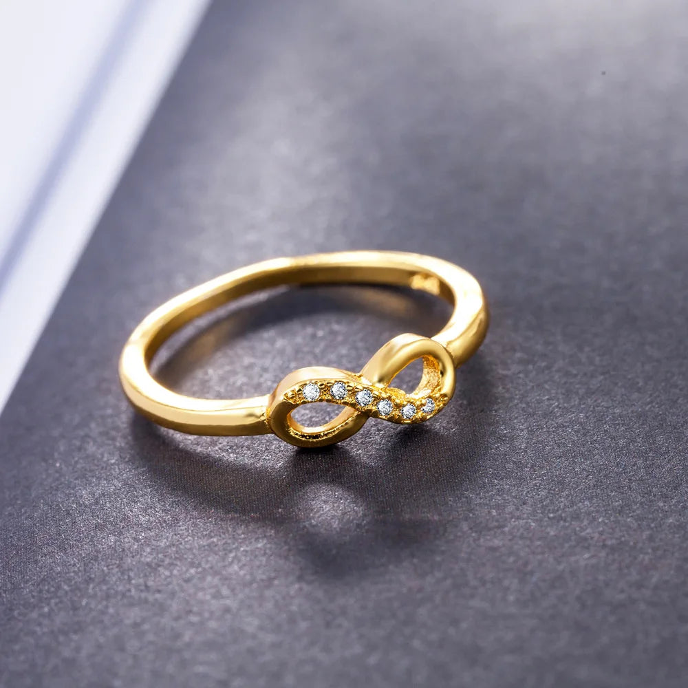 Bague en argent Sterling 925, Double amour, 8 mots, or 18k, pour femmes, bijoux à la mode, cadeau, nouvelle collection
