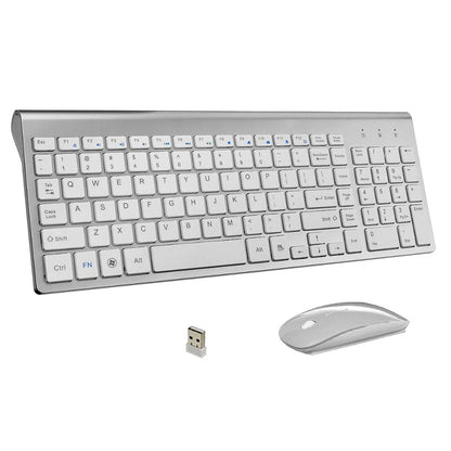 Clavier et souris sans fil ultra-mince Chlor102 prédire, à faible bruit, pour Mac Pc P1 XP/7/10 TV Box