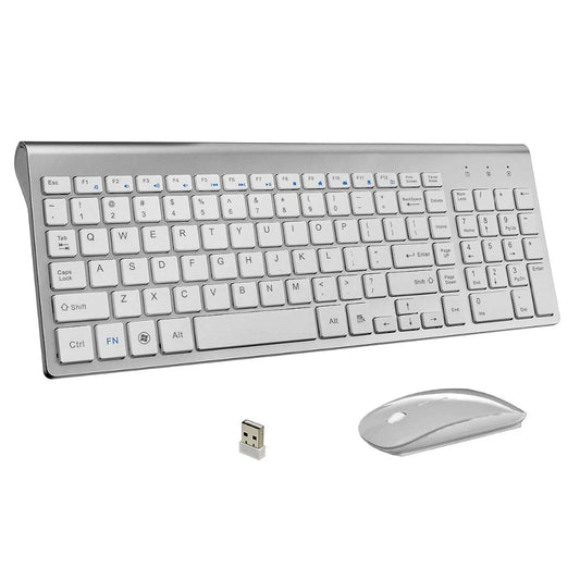 Clavier et souris sans fil ultra-mince Chlor102 prédire, à faible bruit, pour Mac Pc P1 XP/7/10 TV Box