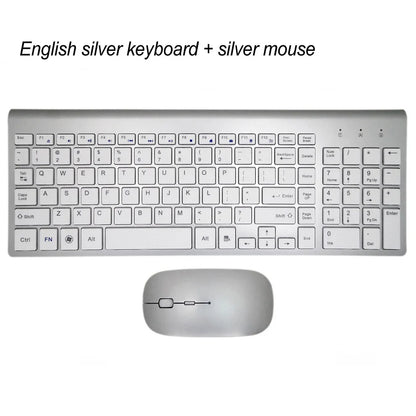 Clavier et souris sans fil ultra-mince Chlor102 prédire, à faible bruit, pour Mac Pc P1 XP/7/10 TV Box