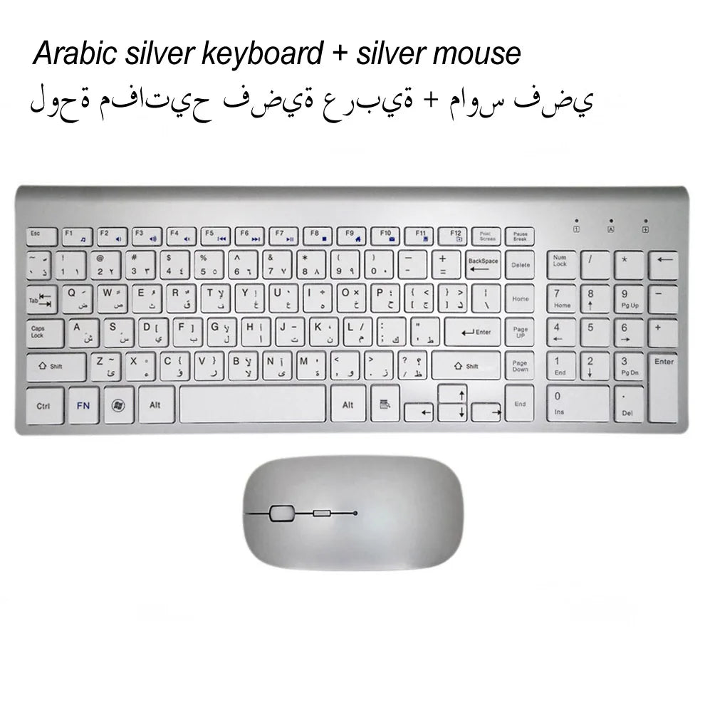 Clavier et souris sans fil ultra-mince Chlor102 prédire, à faible bruit, pour Mac Pc P1 XP/7/10 TV Box