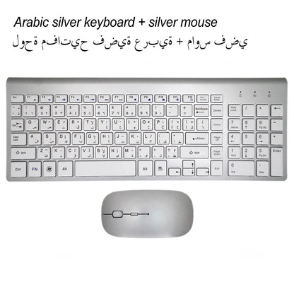 Clavier et souris sans fil ultra-mince Chlor102 prédire, à faible bruit, pour Mac Pc P1 XP/7/10 TV Box