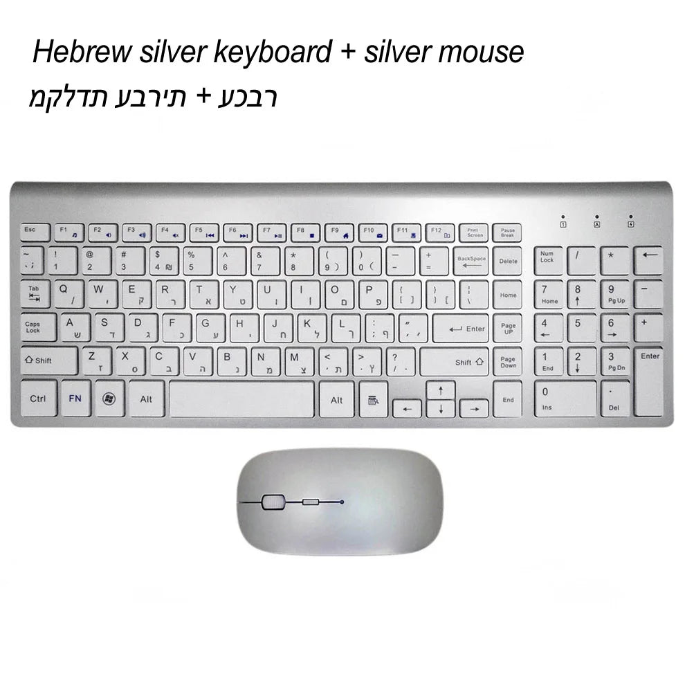 Clavier et souris sans fil ultra-mince Chlor102 prédire, à faible bruit, pour Mac Pc P1 XP/7/10 TV Box