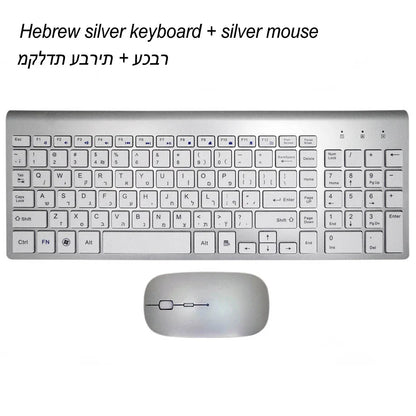 Clavier et souris sans fil ultra-mince Chlor102 prédire, à faible bruit, pour Mac Pc P1 XP/7/10 TV Box