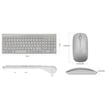 Clavier et souris sans fil ultra-mince Chlor102 prédire, à faible bruit, pour Mac Pc P1 XP/7/10 TV Box