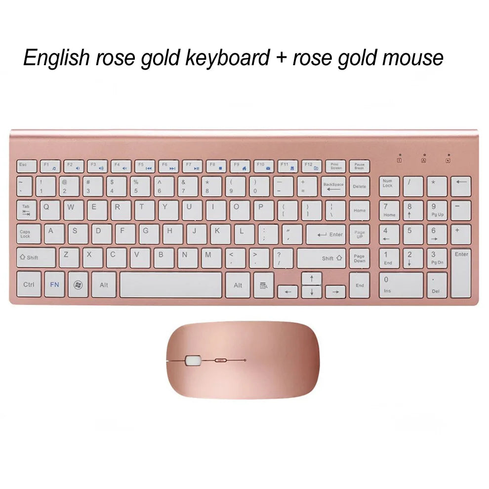 Clavier et souris sans fil ultra-mince Chlor102 prédire, à faible bruit, pour Mac Pc P1 XP/7/10 TV Box
