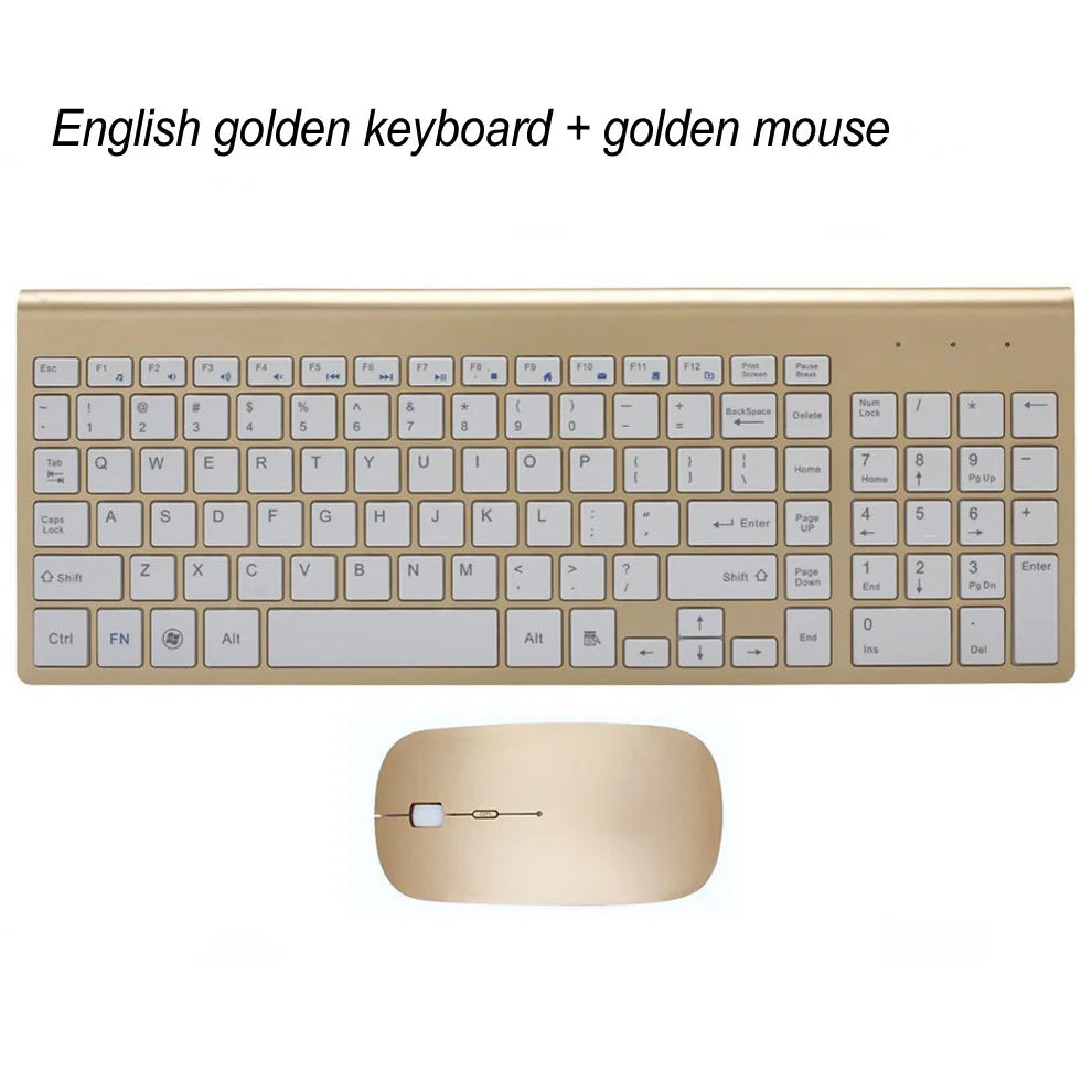 Clavier et souris sans fil ultra-mince Chlor102 prédire, à faible bruit, pour Mac Pc P1 XP/7/10 TV Box