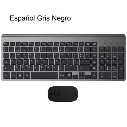 Clavier et souris sans fil ultra-mince Chlor102 prédire, à faible bruit, pour Mac Pc P1 XP/7/10 TV Box