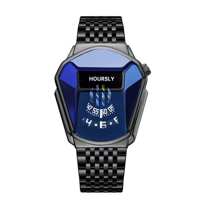 Montre-bracelet de luxe pour hommes, marque tendance, Cool, technologie en acier inoxydable, à Quartz, à la mode, 2024