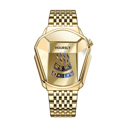 Montre-bracelet de luxe pour hommes, marque tendance, Cool, technologie en acier inoxydable, à Quartz, à la mode, 2024