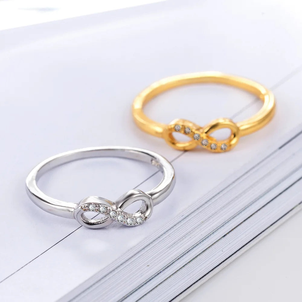 Bague en argent Sterling 925, Double amour, 8 mots, or 18k, pour femmes, bijoux à la mode, cadeau, nouvelle collection