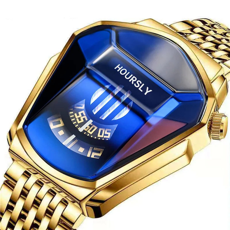 Montre-bracelet de luxe pour hommes, marque tendance, Cool, technologie en acier inoxydable, à Quartz, à la mode, 2024
