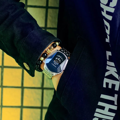 Montre-bracelet de luxe pour hommes, marque tendance, Cool, technologie en acier inoxydable, à Quartz, à la mode, 2024