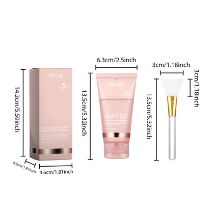 Ensemble de masques faciaux à décoller au collagène, masque d'emballage de nuit au collagène coréen, hydrate en profondeur, crème de soin nocturne