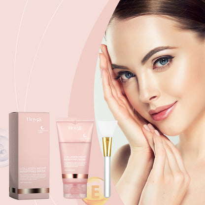 Ensemble de masques faciaux à décoller au collagène, masque d'emballage de nuit au collagène coréen, hydrate en profondeur, crème de soin nocturne