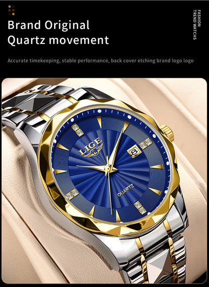 LIGE luxe femme montre mode Sport de plein air lumineux montres à Quartz mouvement importé étanche en acier inoxydable femmes montres