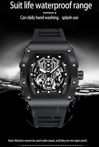 Montre-bracelet à quartz étanche pour homme, montres à cadran noir, date automatique, horloge murale, modules à la mode, marque de luxe, livraison directe