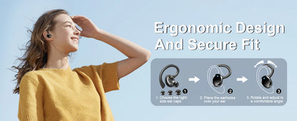 Écouteurs sans fil, écouteurs Bluetooth 5.3, basses stéréo, micro intra-auriculaires antibruit, écouteurs IP7 étanches pour sport, lecture 40H.
