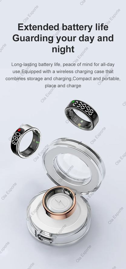Pour anneau intelligent écran Hd contrôle Tiktok 5ATM étanche pour Smartring pour Galaxy femmes hommes anneau moniteur de fréquence cardiaque