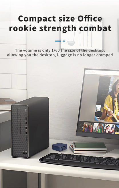 MLLSE G2 Pro Mini PC, processeur Intel Twin Lake N150, LPDDR5, 12 Go de RAM, 512 Go de SSD, Wi-Fi 5, BT5.0, Windows 11