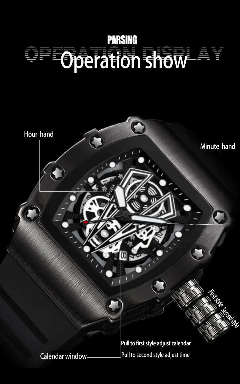 Montre-bracelet à quartz étanche pour homme, montres à cadran noir, date automatique, horloge murale, modules à la mode, marque de luxe, livraison directe