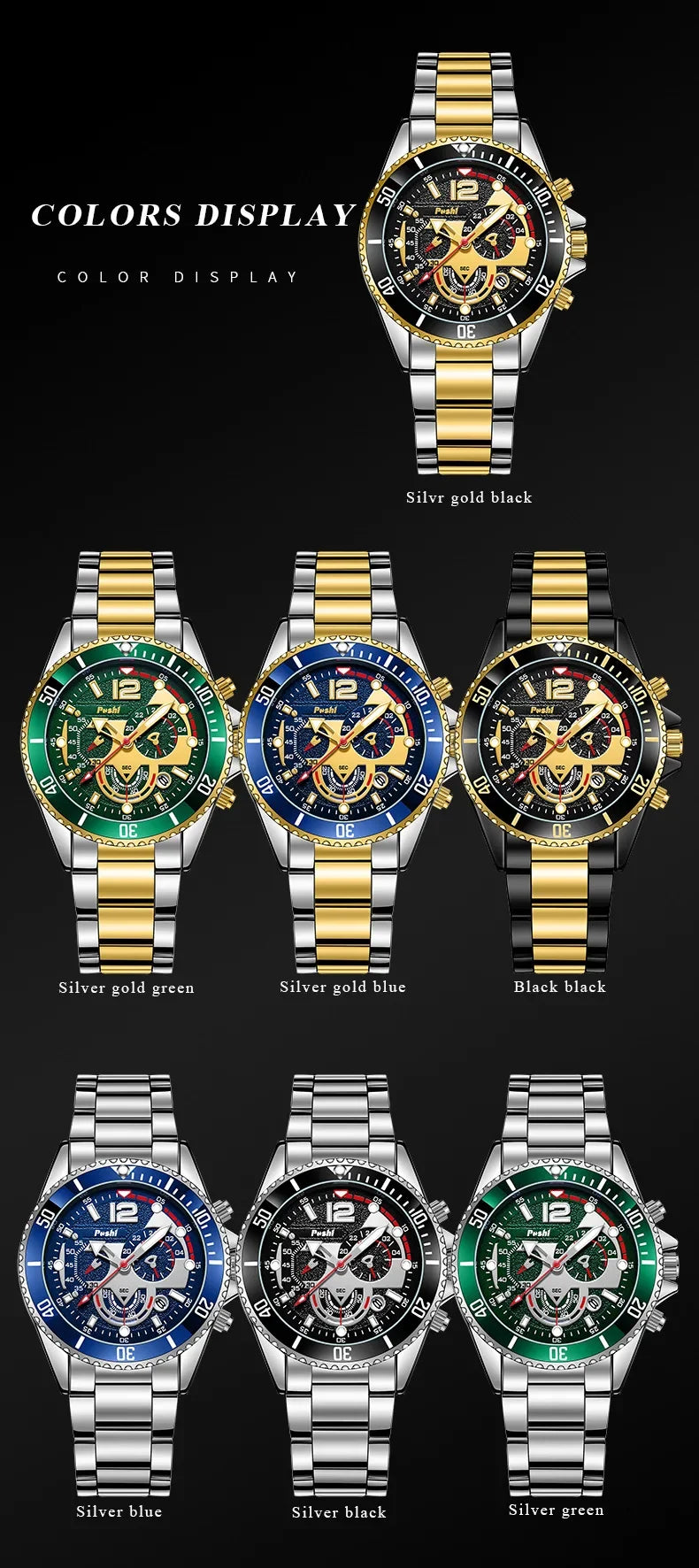 Montre d'affaires de luxe pour hommes, tendance, haut de gamme, polyvalente, lumineuse, à Quartz, étanche, calendrier, horloge, cadeaux
