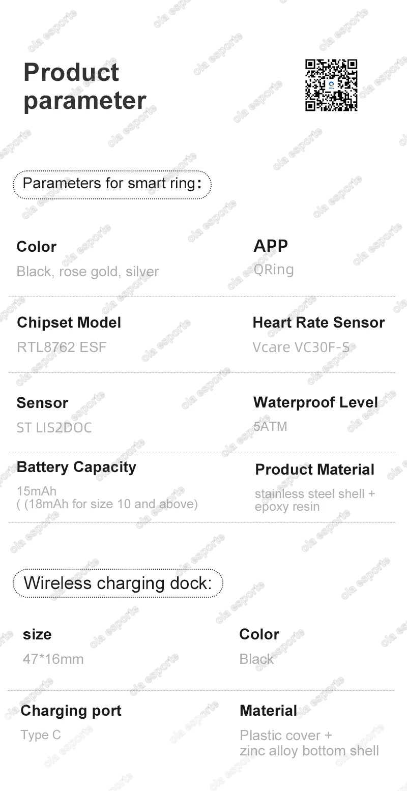 Écran d'affichage LED anneau intelligent pour Xiaomi fréquence cardiaque moniteur d'oxygène sanguin Smartring hommes femmes étanche Multi Modes de sport anneau