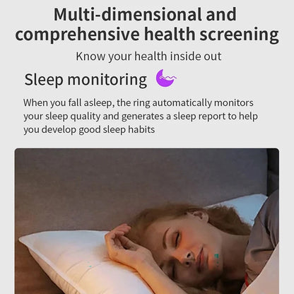 Anneau intelligent Simple, fréquence cardiaque, oxygène dans le sang, moniteur de santé du sommeil, anneau de Sport, podomètre étanche IP68, contrôle des gestes à distance, Photo