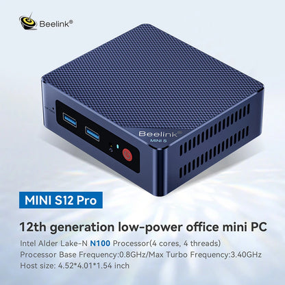 Beelink Mini S13 Intel Twin Lake N150 S12 Pro N100 16G 500G Windows 11 Mini S 11th N5095 DDR4 8GB 128GB ordinateur de bureau N95